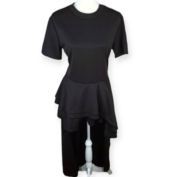 BLACK RUFFLE HI-LO TOP SZ.XL EUC - Picture 3 of 10